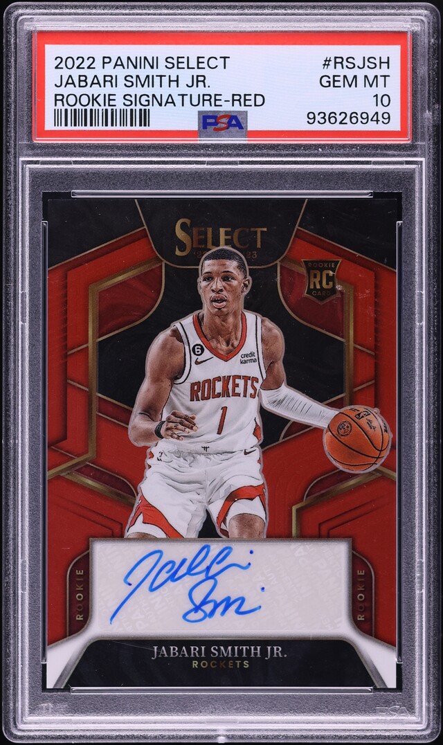 2022 Select Red Jabari Smith Jr. ROOKIE AUTO /99 #RS-JSH PSA 10 GEM MINT