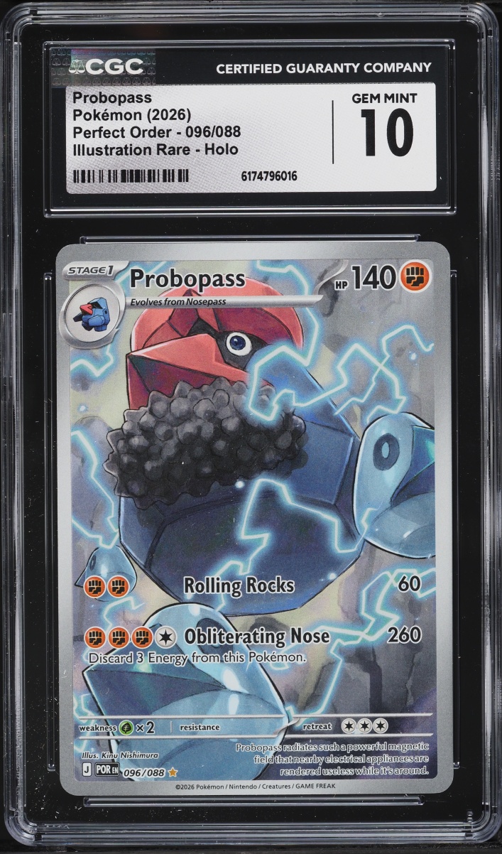 2026 Pokemon Mega Evolution Perfect Order IR Probopass #96 CGC 10 GEM MINT