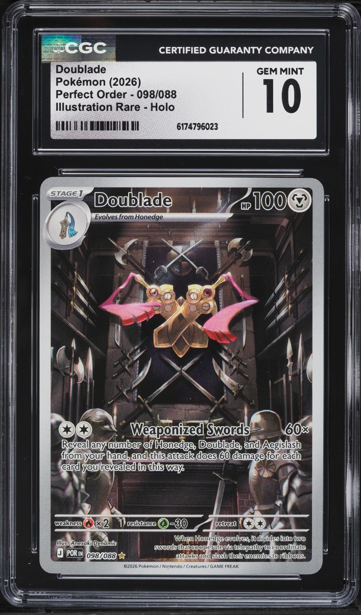 2026 Pokemon Mega Evolution Perfect Order IR Doublade #98 CGC 10 GEM MINT