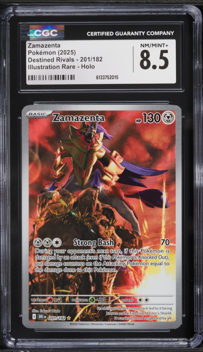 2025 Pokemon Scarlet & Violet Destined Rivals IR Zamazenta #201 CGC 8.5 NM-MT+