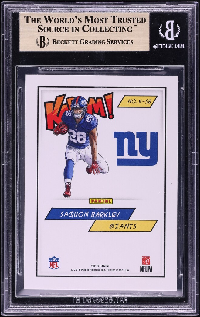 2018 Panini Kaboom! Gold Saquon Barkley ROOKIE 1/10 #K-SB BGS 9.5 GEM MINT