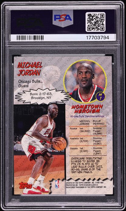 1997 Stadium Club Hardcourt Heroics Members Only Michael Jordan #H1 PSA 10 GEM MINT