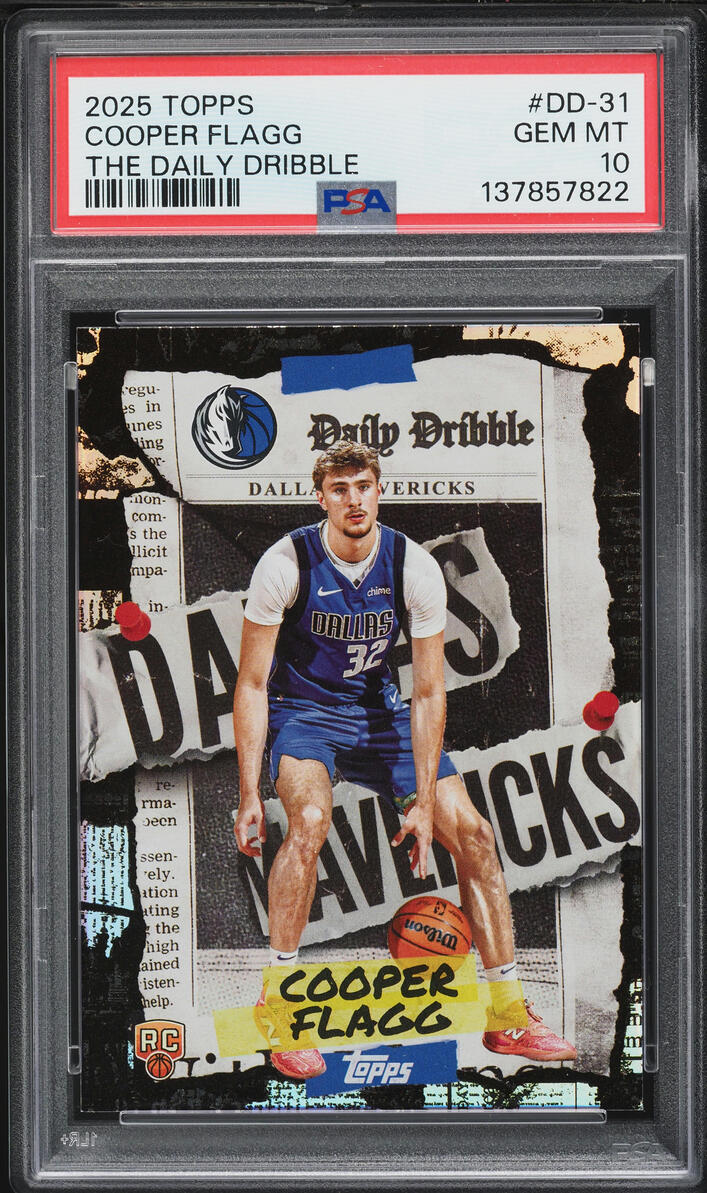 2025 Topps The Daily Dribble Cooper Flagg ROOKIE #DD-31 PSA 10 GEM MINT