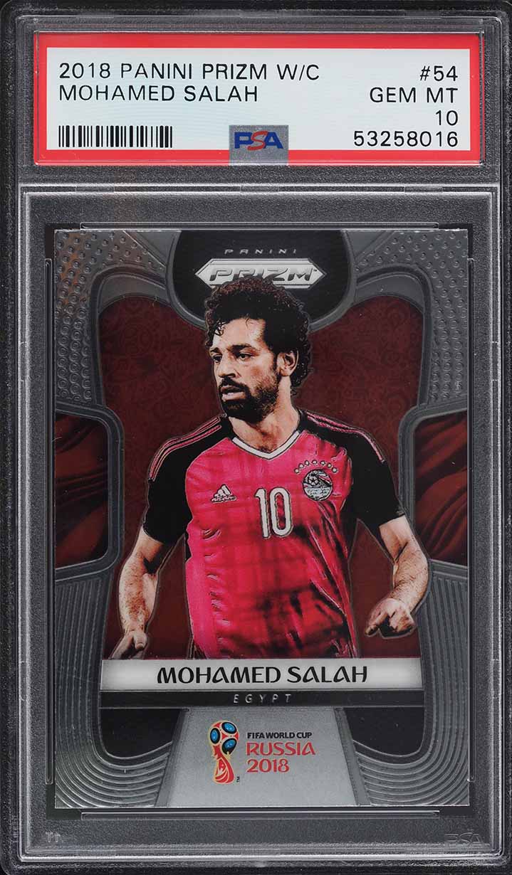 2018 Panini Prizm World Cup Mohamed Salah #54 PSA 10 GEM MINT
