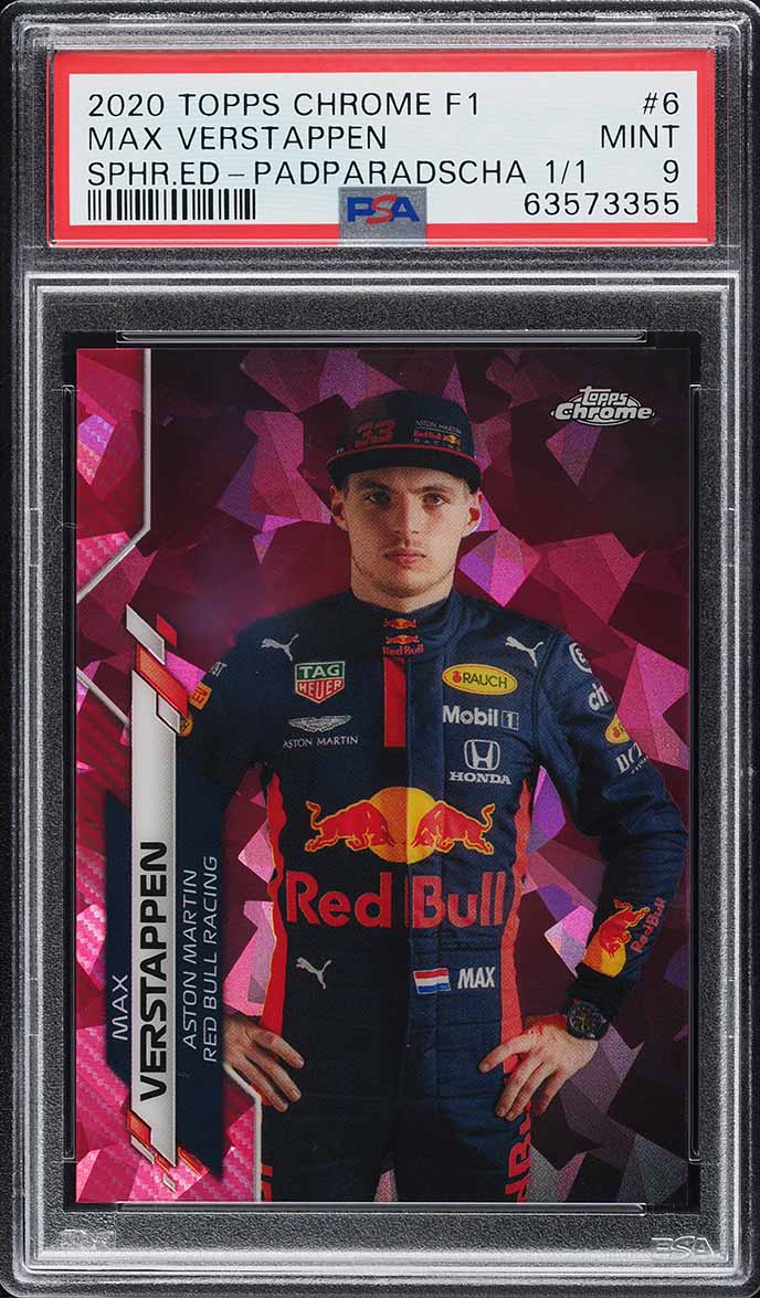 2020 Topps Chrome Formula 1 Sapphire Padparadscha Max Verstappen 1