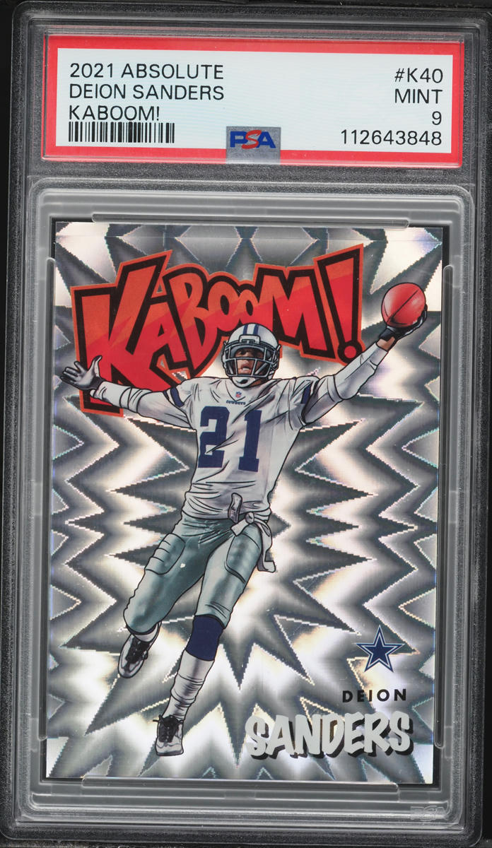 2021 Absolute Kaboom! Deion Sanders #K40 PSA 9 MINT