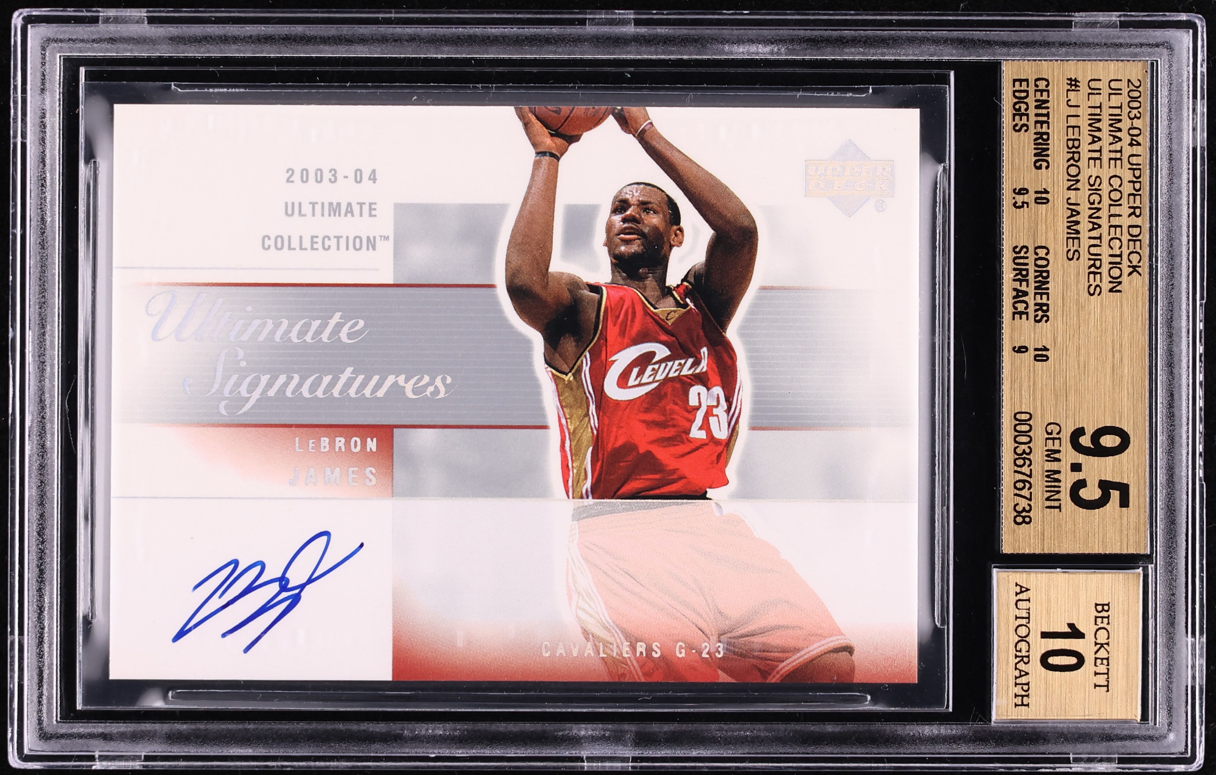 2003 Ultimate Collection LeBron James ROOKIE AUTO #LJ-A BGS