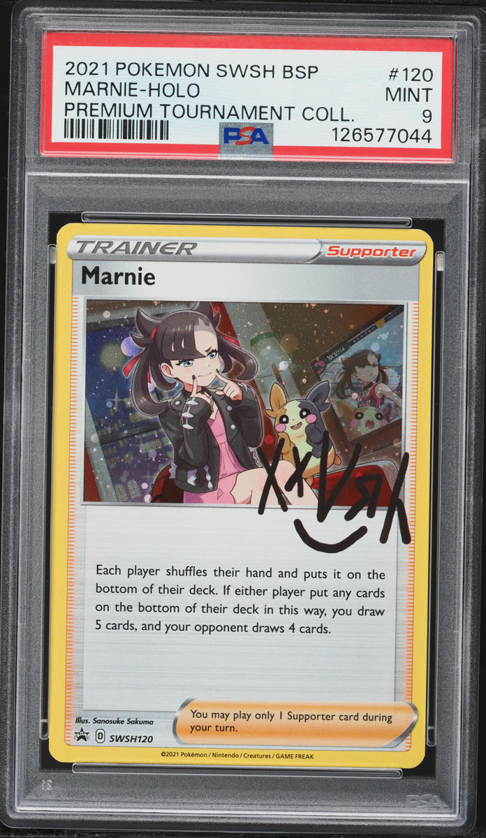 2021 Pokemon SWSH Black Star Promo Premium Collection Holo Marnie #SWSH120 PSA 9 MINT