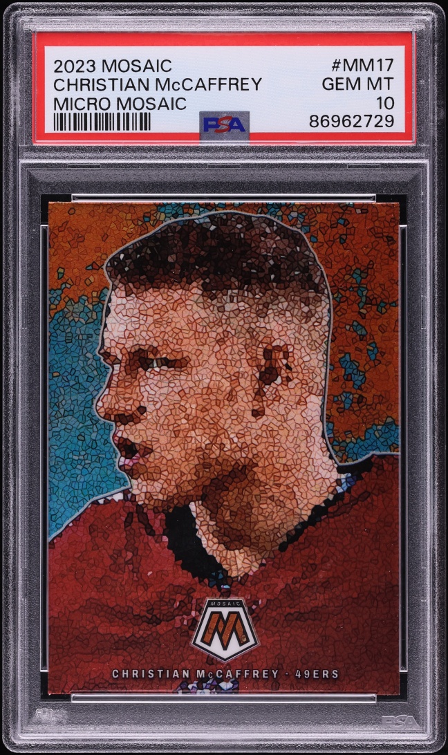 2023 Panini Mosaic Micro Christian McCaffrey #MM-17 PSA 10 GEM MINT