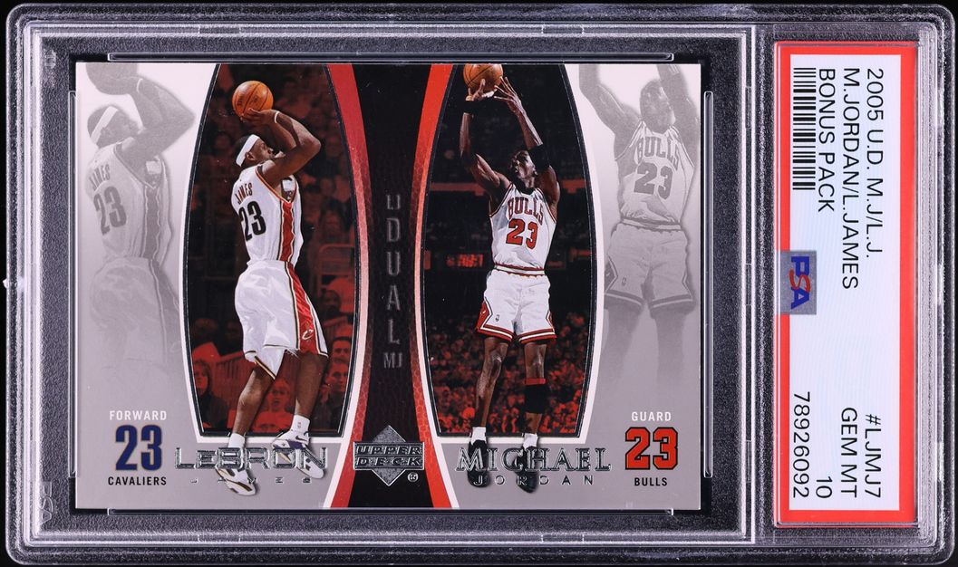2005 Upper Deck MJ LJ Bonus Pack LeBron James Michael Jordan #LJMJ7 PSA 10 GEM MINT