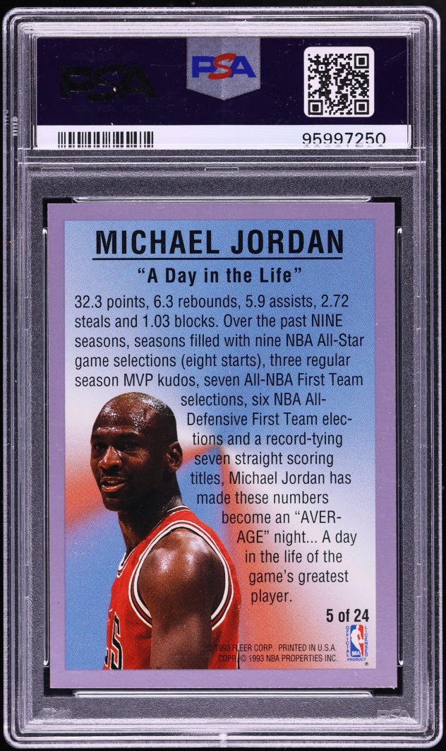 1993 Fleer All Stars Michael Jordan #5 PSA 9 MINT