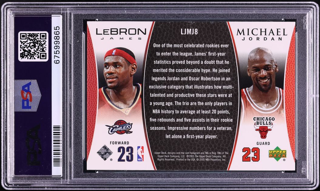 2005 Upper Deck MJ LJ Bonus Pack LeBron James Michael Jordan #LJMJ8 PSA 10 GEM MINT