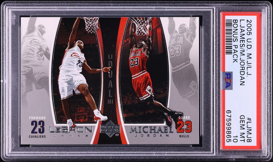 2005 Upper Deck MJ LJ Bonus Pack LeBron James Michael Jordan #LJMJ8 PSA 10 GEM MINT