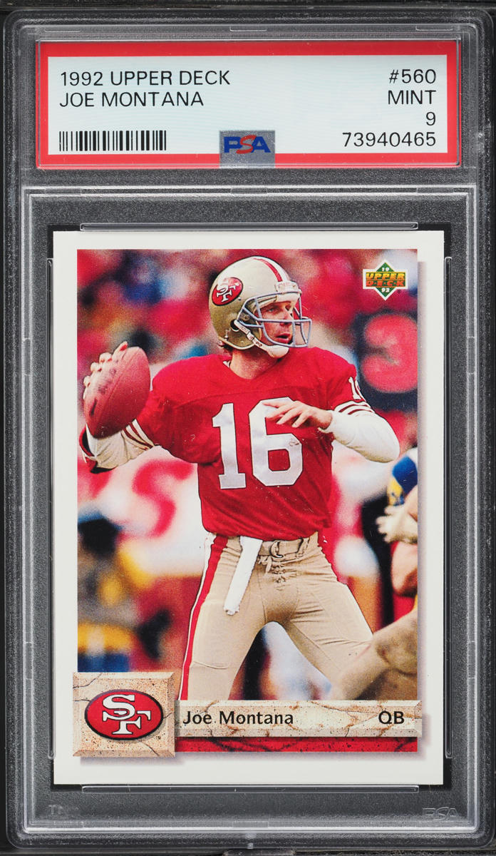 1992 Upper Deck Football Joe Montana #560 PSA 9 MINT