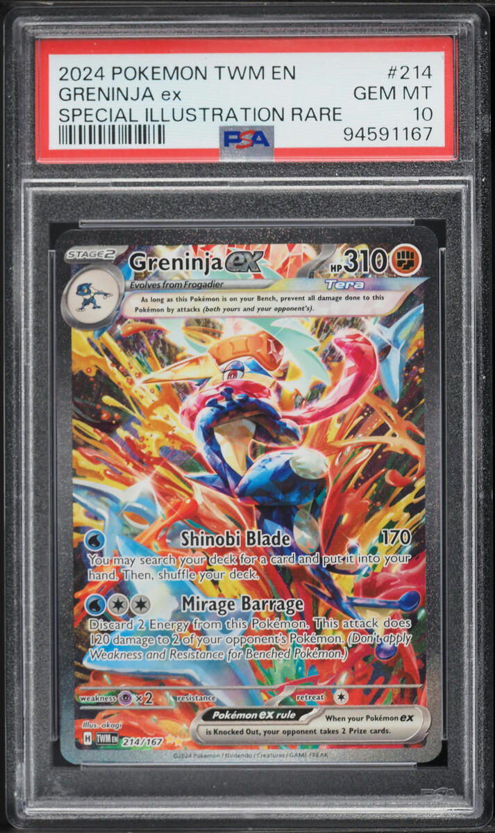 2024 Pokemon Scarlet & Violet Twilight Masquerade SIR Greninja EX #214 PSA 10 GEM MINT