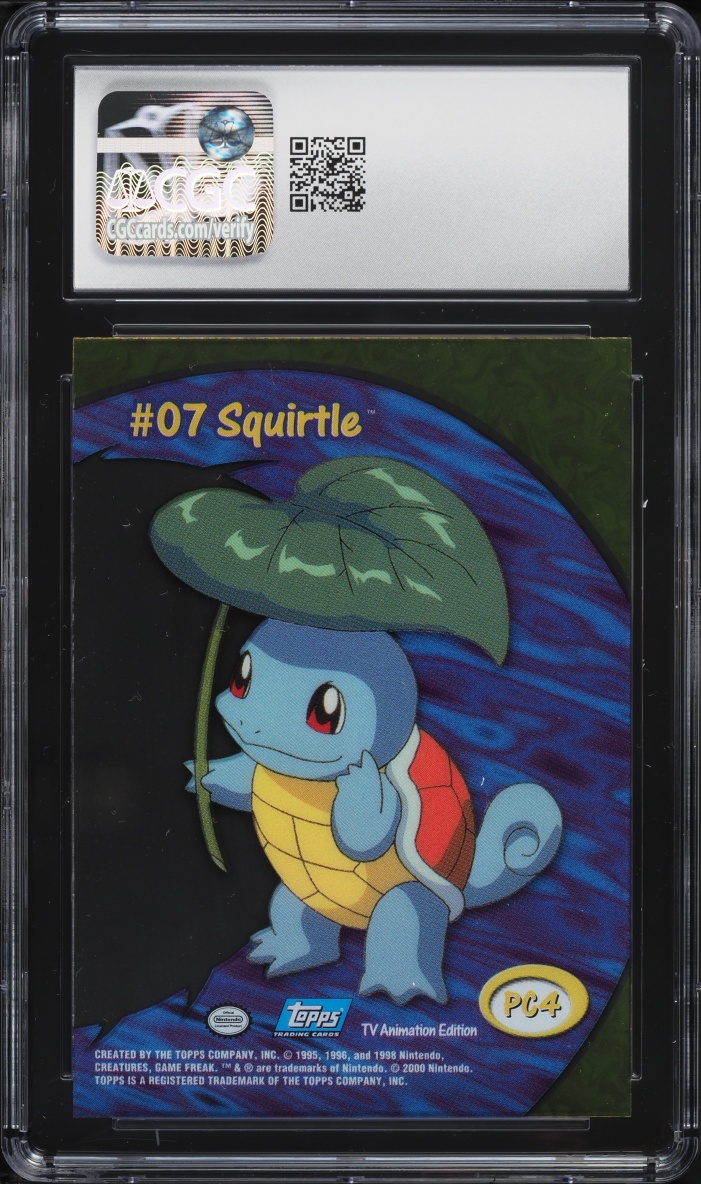 2000 Topps Pokemon Series 2 Clear Card Squirtle #PC4 CGC 10 GEM MINT