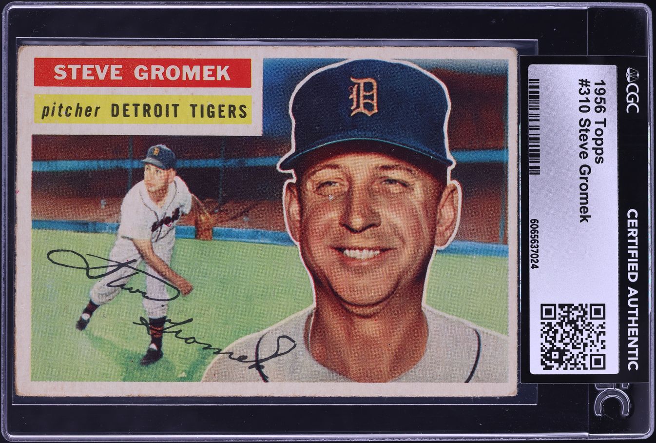 1956 Topps Steve Gromek #310 CGC AUTH