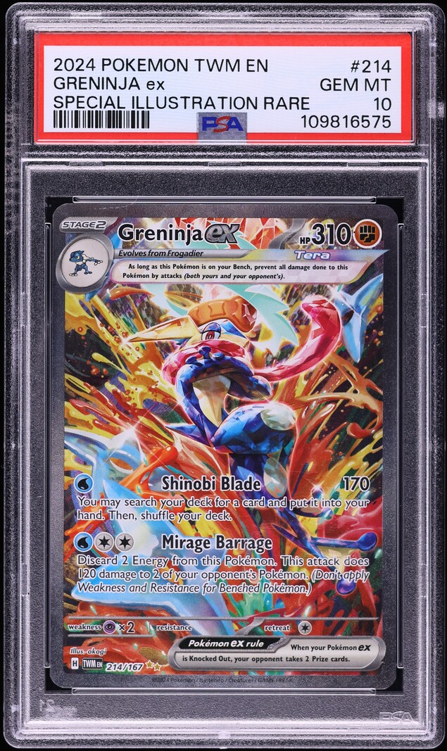 2024 Pokemon Scarlet & Violet Twilight Masquerade SIR Greninja ex #214 PSA 10 GEM MINT