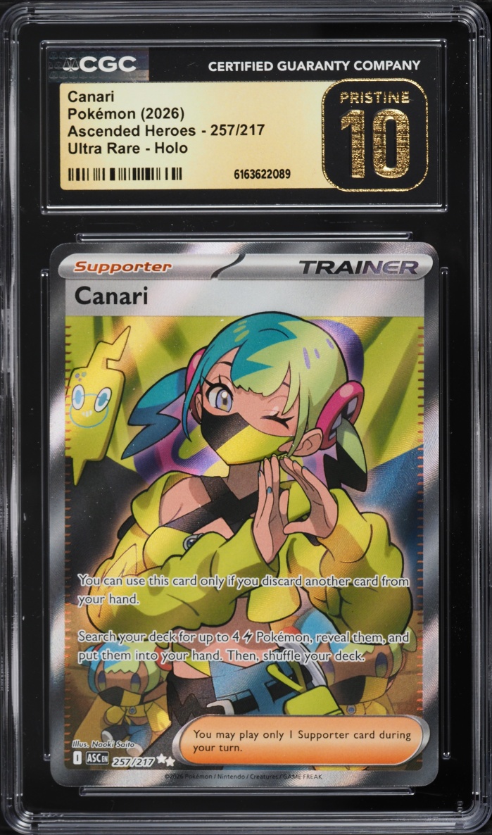 2026 Pokemon Mega Evolution Ascended Heroes Full Art Canari #257 CGC 10 PRISTINE