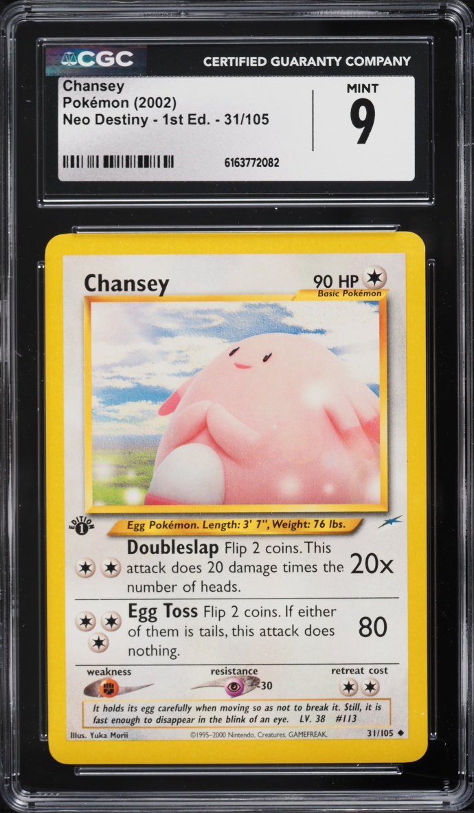 2002 Pokemon Neo Destiny 1st Edition Chansey #31 CGC 9 MINT