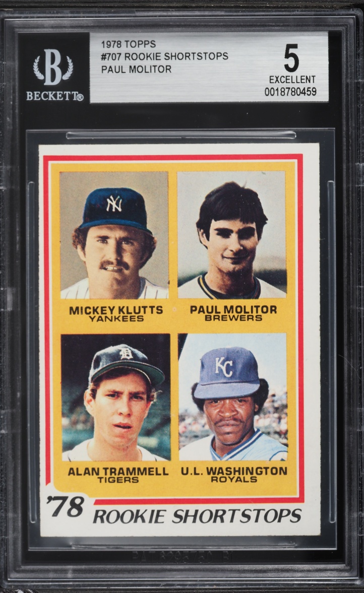 1978 Topps Paul Molitor ROOKIE #707 BGS 5 EX