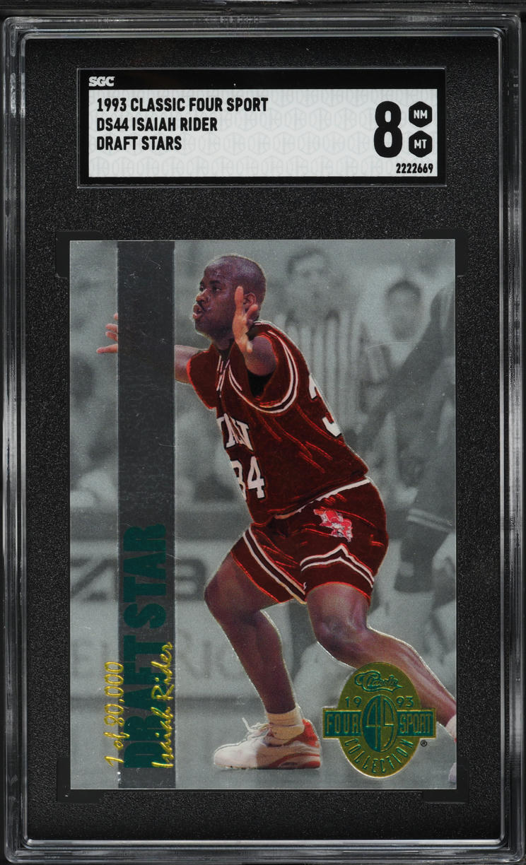 1993 Classic Four Sport Draft Stars Isaiah Rider ROOKIE #DS44 SGC 8 NM ...