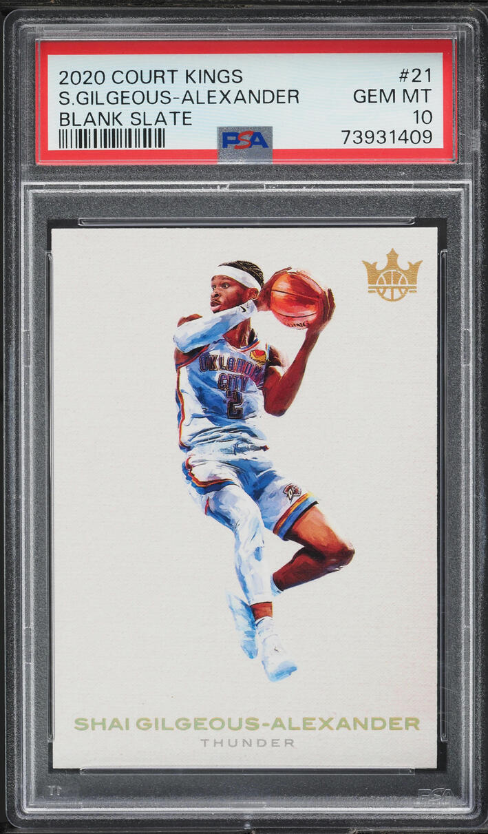 2020 Panini Court Kings Blank Slate Shai Gilgeous-Alexander #21 PSA 10 GEM MINT - Photo 1