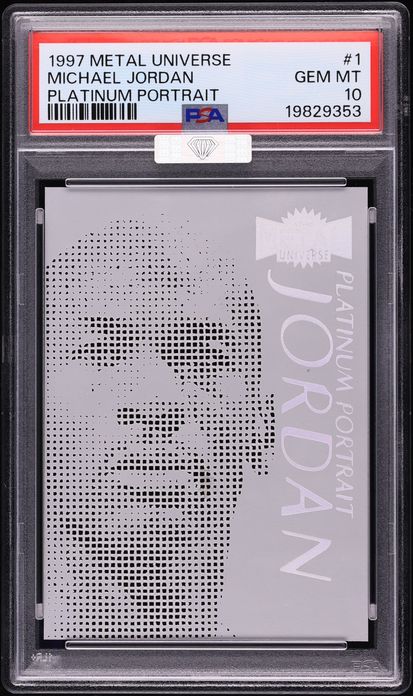 1997 Metal Universe Platinum Portraits Michael Jordan #1 MBA PSA 10 GEM MINT