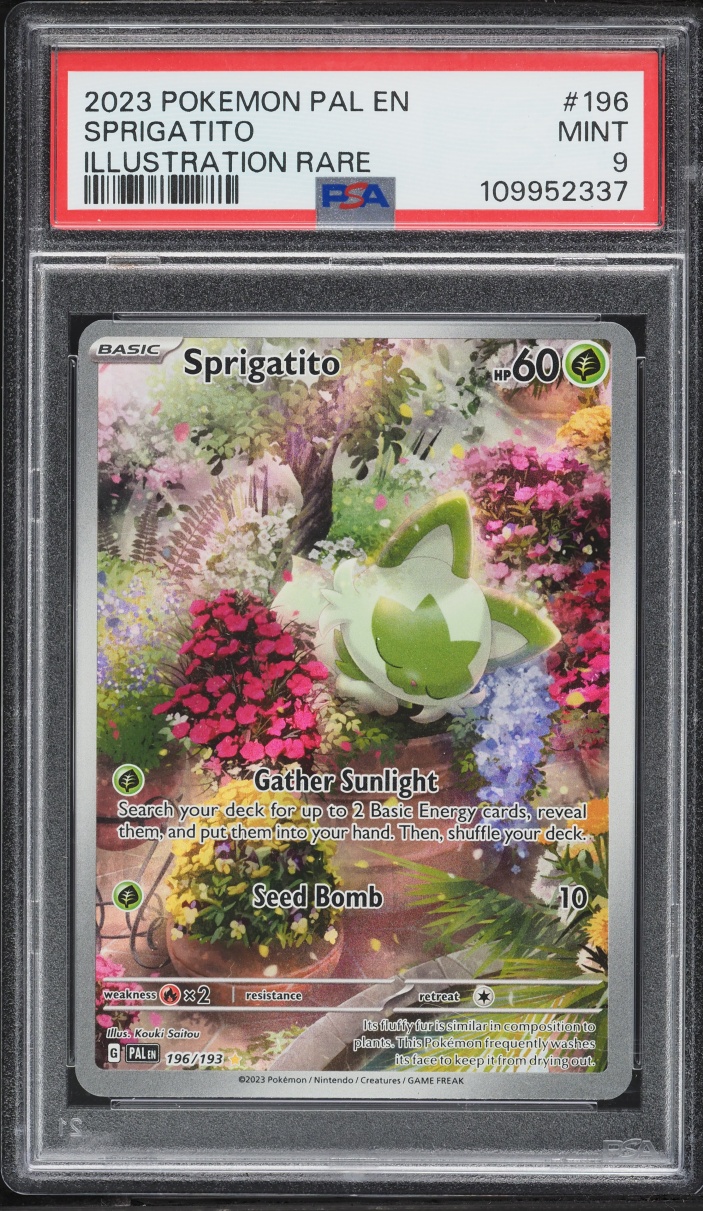 2023 Pokemon Scarlet & Violet Paldea Evolved IR Sprigatito #196 PSA 9 MINT