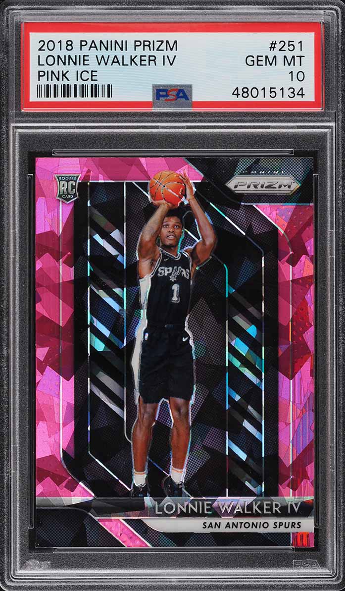 2018 Panini Prizm Pink Ice Lonnie Walker IV ROOKIE #251 PSA 10 GEM MINT