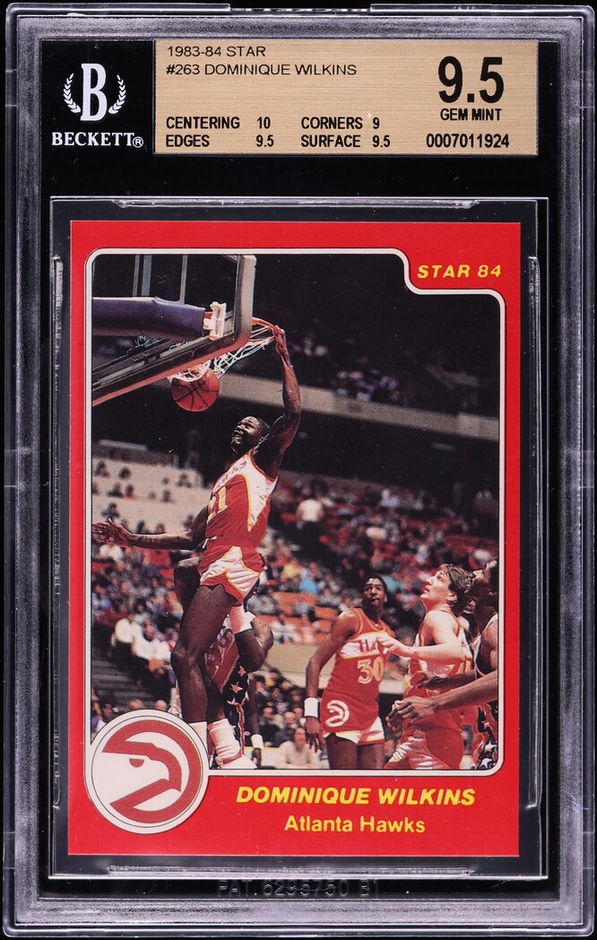 1983 Star Basketball Dominique Wilkins ROOKIE #263 BGS 9.5 GEM MINT