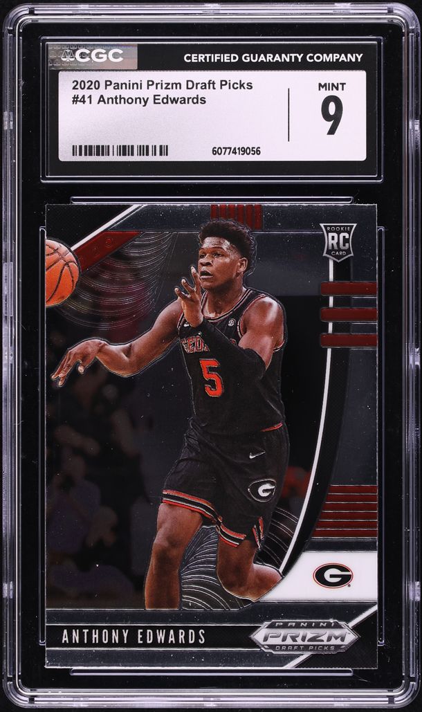 2020 Panini Prizm Draft Picks Anthony Edwards ROOKIE #41 CGC 9 MINT
