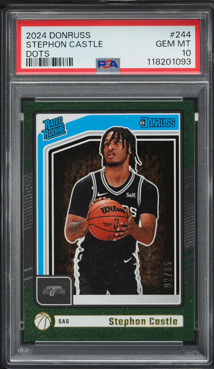 2024 Donruss Dots Stephon Castle ROOKIE /85 #244 PSA 10 GEM MINT