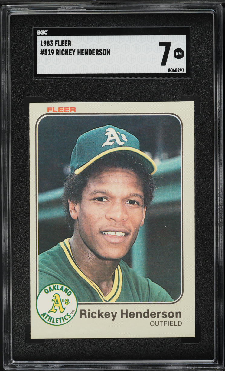 1983 Fleer Rickey Henderson #519 SGC 7 NRMT