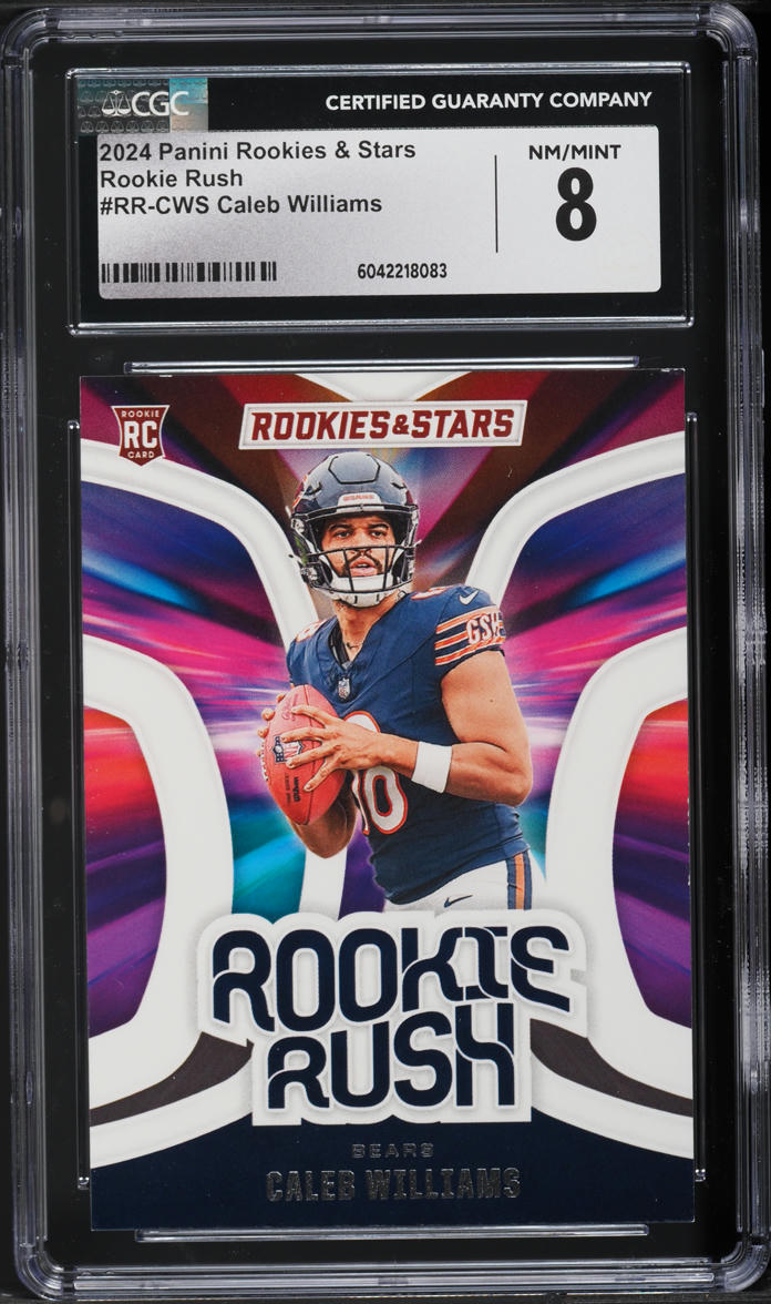 2024 Panini Rookies & Stars Rush Caleb Williams ROOKIE #RR-CWS CGC 8 NM-MT