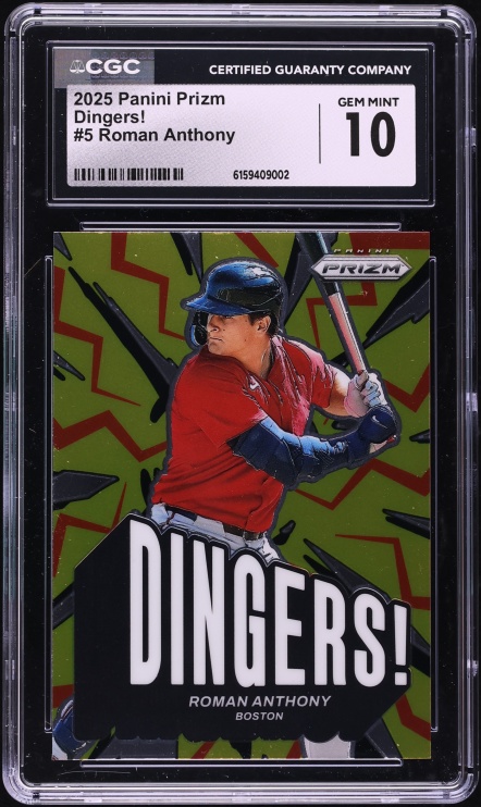 2025 Panini Prizm Dingers! Roman Anthony #5 CGC 10 GEM MINT