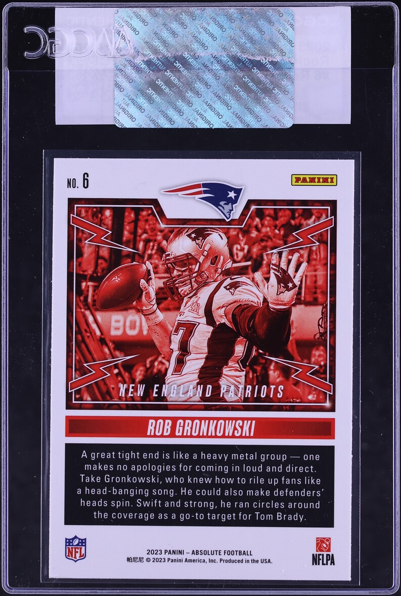 2023 Absolute Rock Out Rob Gronkowski #6 CGC AUTH