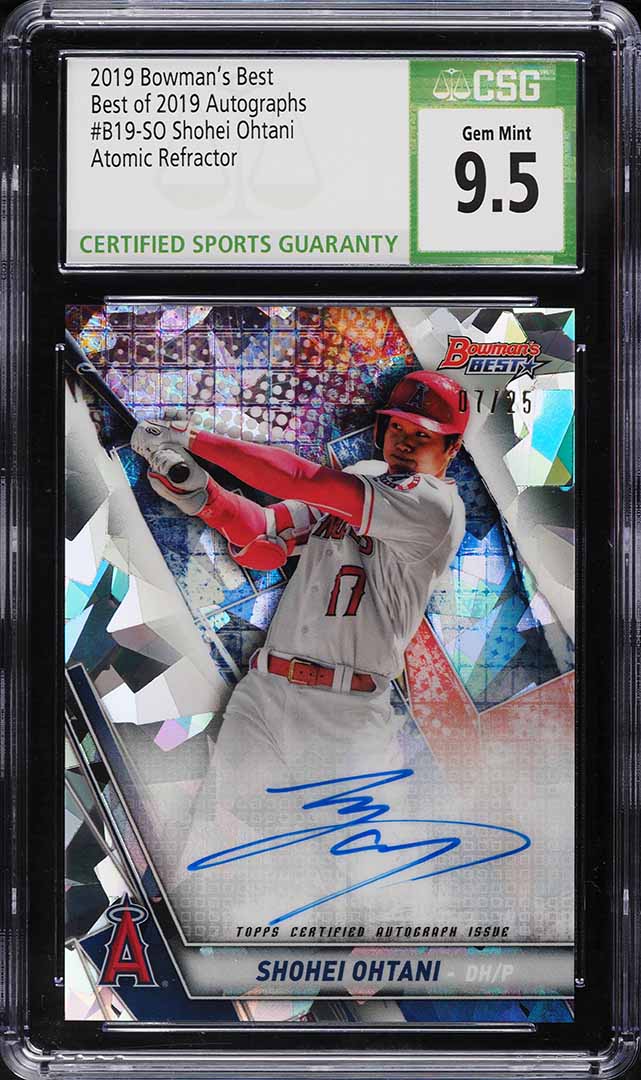 2019 Bowman's Best of '19 Atomic Refractor Shohei Ohtani AUTO /25