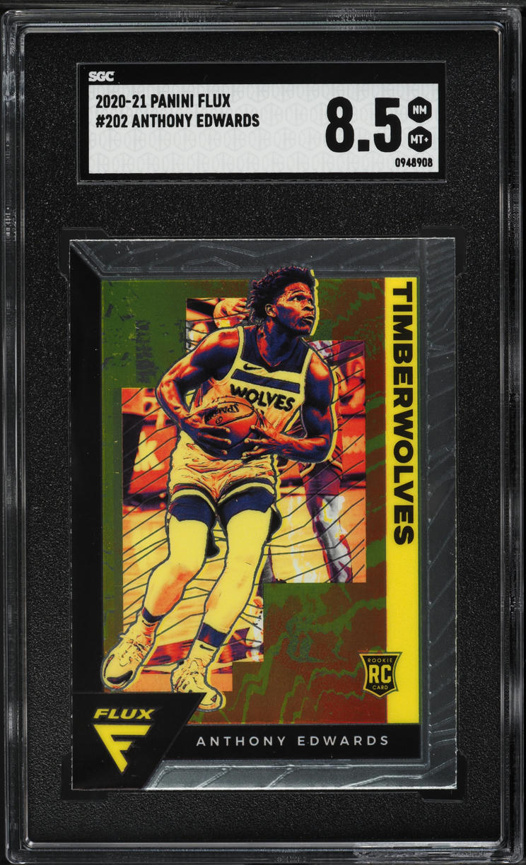 2020 Panini Flux Anthony Edwards ROOKIE #202 SGC 8.5 NM-MT+