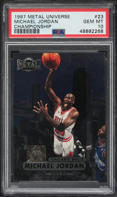 1997 Metal Universe Championship Michael Jordan #23 PSA 8 NM-MT on