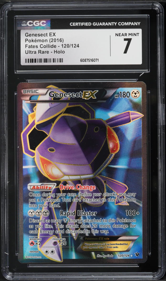 2016 Pokemon XY Fates Collide Full Art Genesect EX #120 CGC 7 NRMT