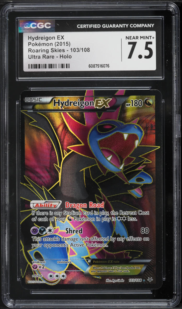 2015 Pokemon XY Roaring Skies Full Art Hydreigon EX #103 CGC 7.5 NRMT+