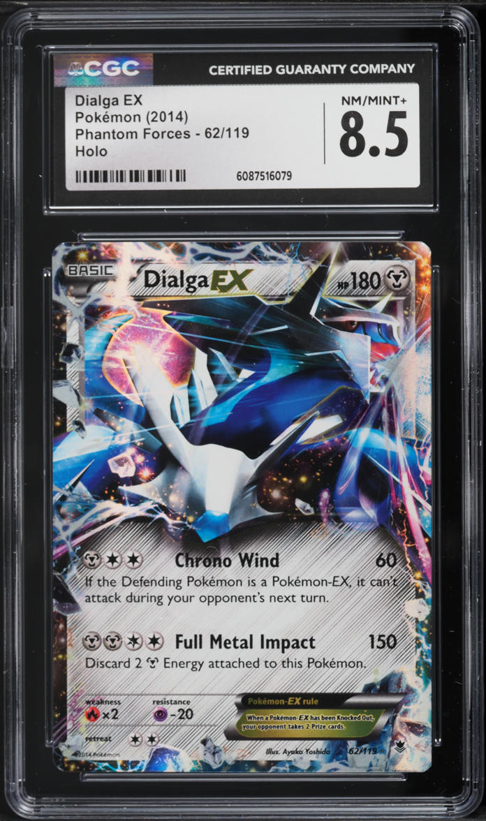 2014 Pokemon XY Phantom Forces Holo Dialga EX #62 CGC 8.5 NM-MT+