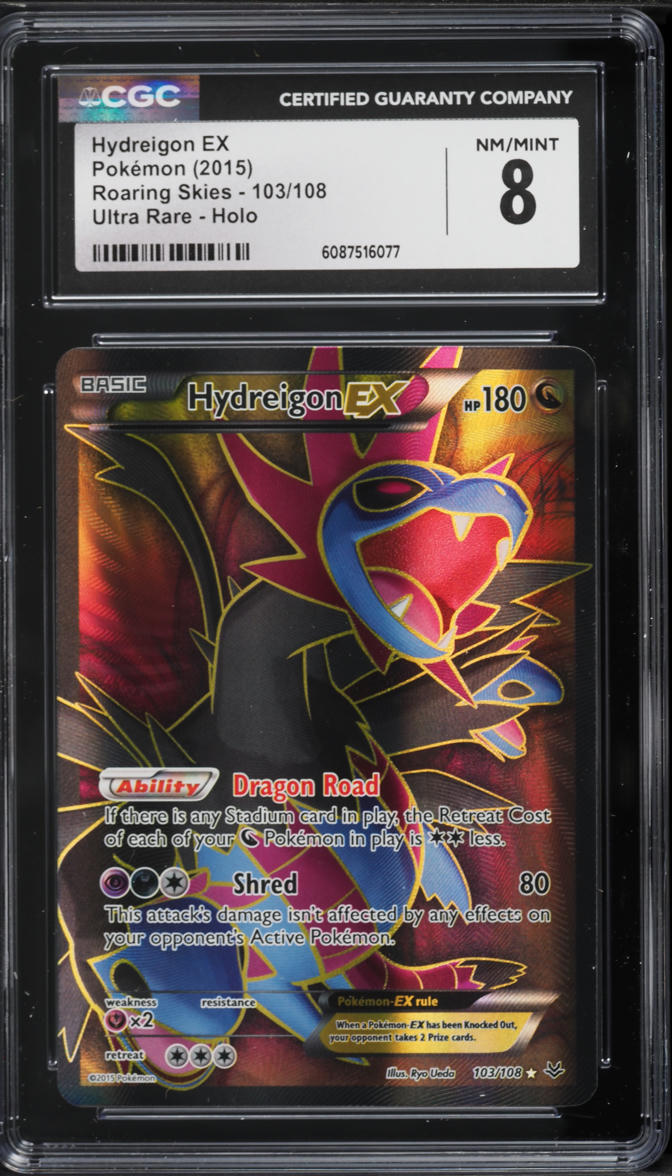 2015 Pokemon XY Roaring Skies Full Art Hydreigon EX #103 CGC 8 NM-MT