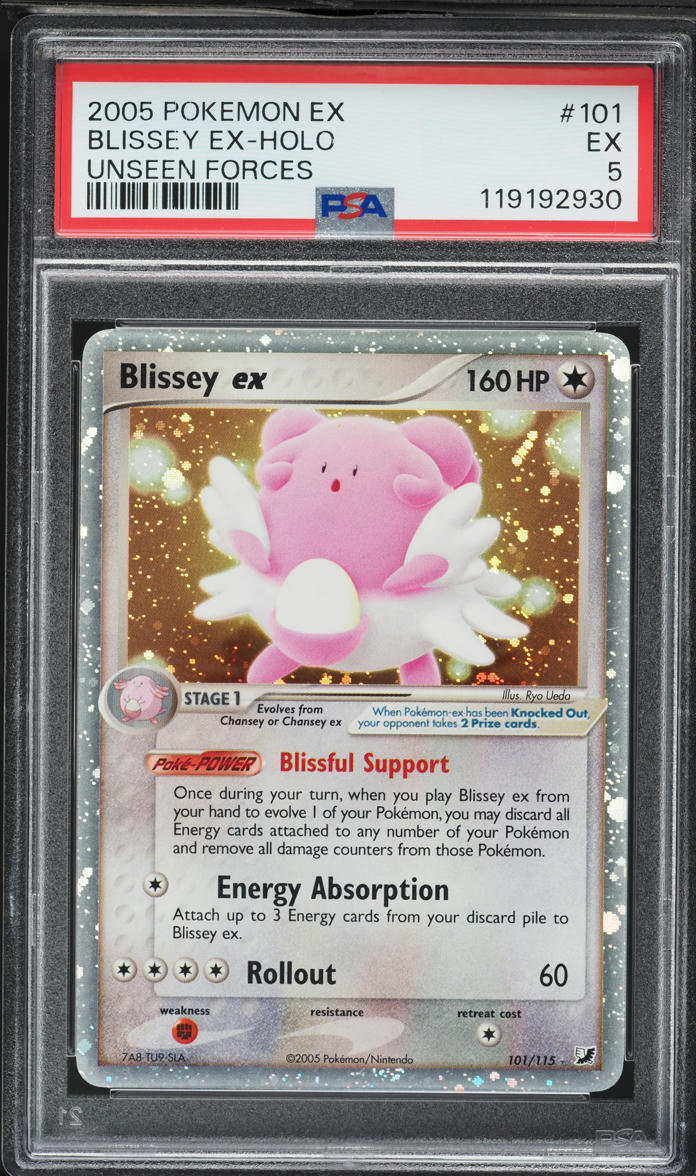 2005 Pokemon EX Unseen Forces Holo Blissey ex #101 PSA 5 EX