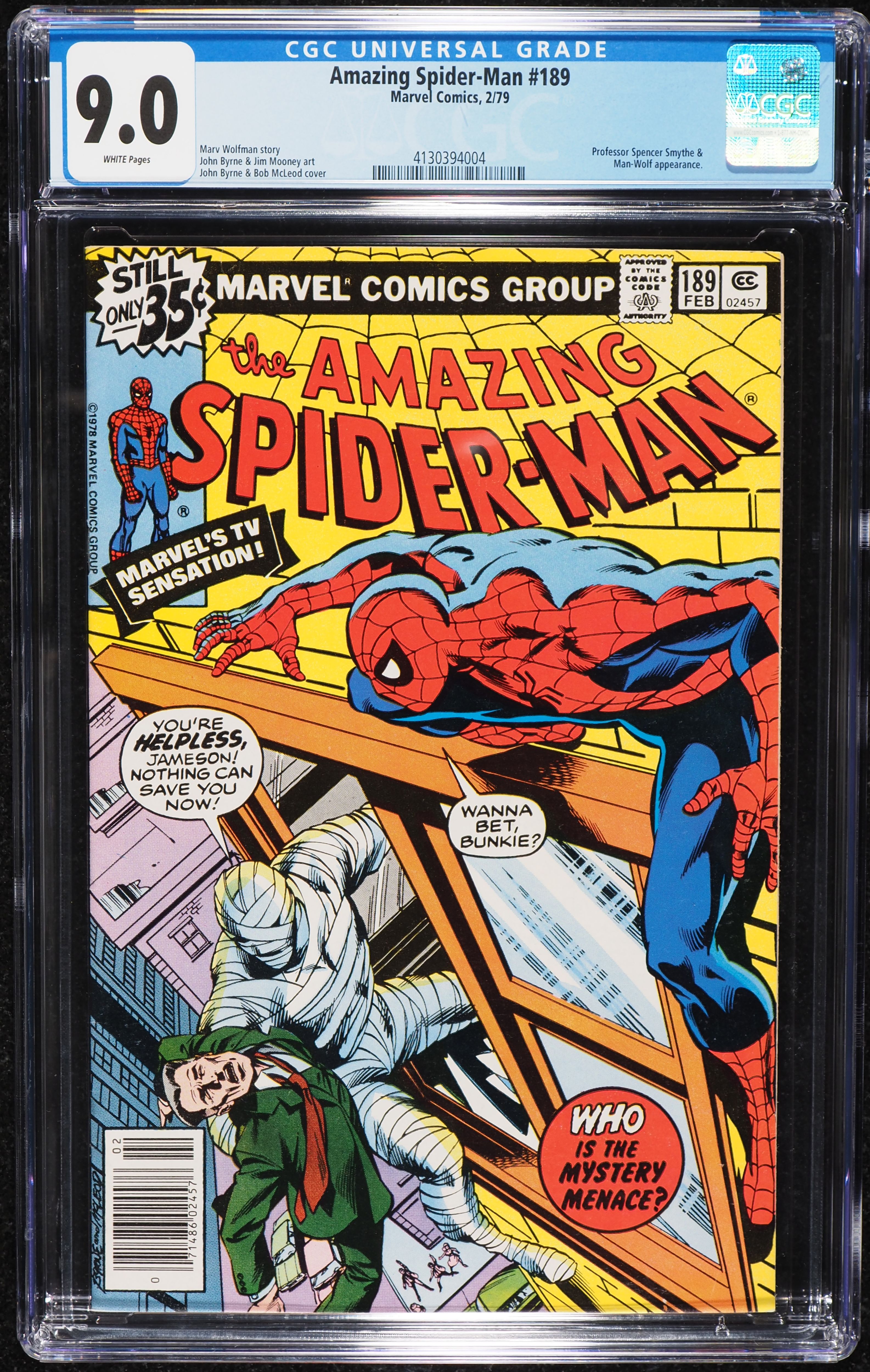 Amazing Spider-Man #189 (Marvel, 1979) CGC 9 White Pages