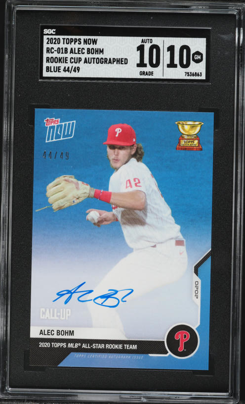 2018 Bowman Chrome Refractor Alec Bohm ROOKIE RC AUTO /499 BGS 9.5