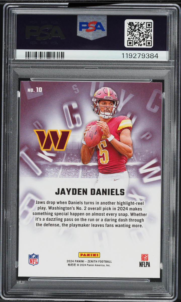 2024 Panini Zenith A To Z Jayden Daniels ROOKIE #10 PSA 10 GEM MINT