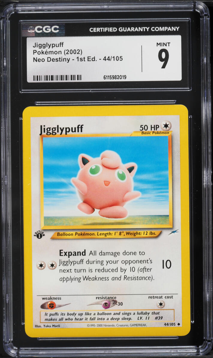 2002 Pokemon Neo Destiny 1st Edition Jigglypuff #44 CGC 9 MINT