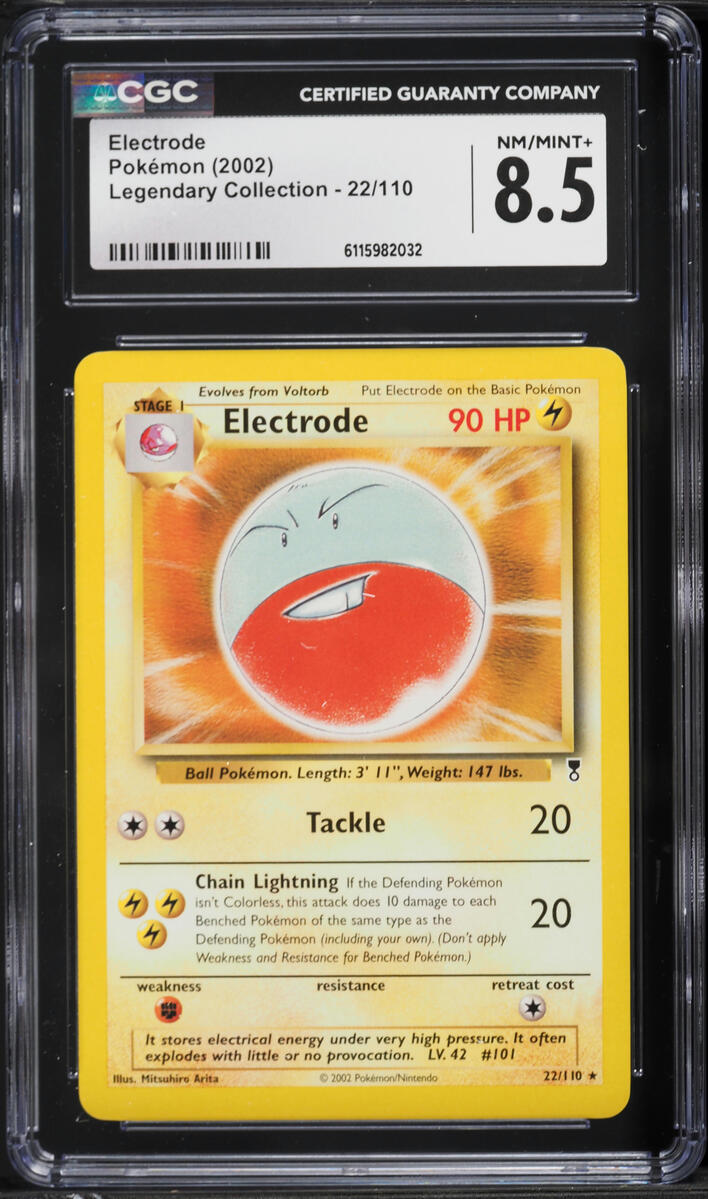 2002 Pokemon Legendary Collection Electrode #22 CGC 8.5 NM-MT+